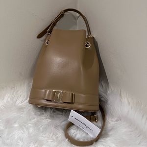 Salvatore Ferragamo “Vara” bow Bucket Bag Brand New with Tags